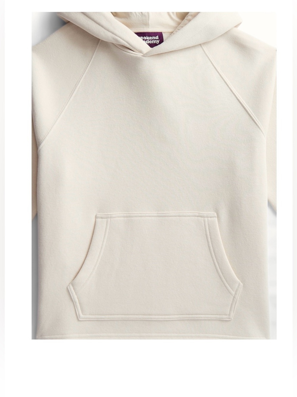 NEW WEEKEND ACADEMY Fleece Hoodie with Short Sleeves XL 14 - 16 Birch Boy’s - Picture 4 of 16